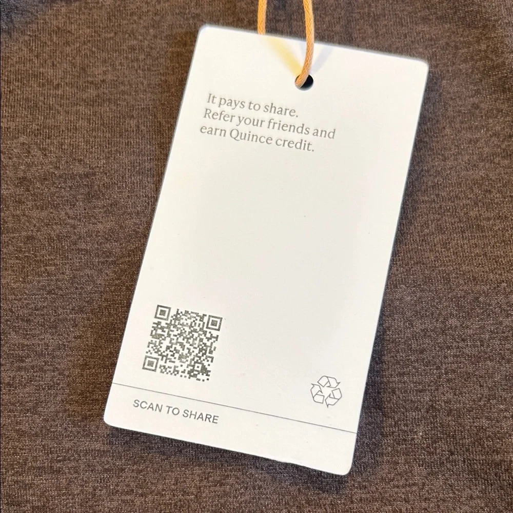 Quince Ultra Soft V Neck Crop Tank Built In Bra NWT Heather Espresso Brown - Picture 5 of 9